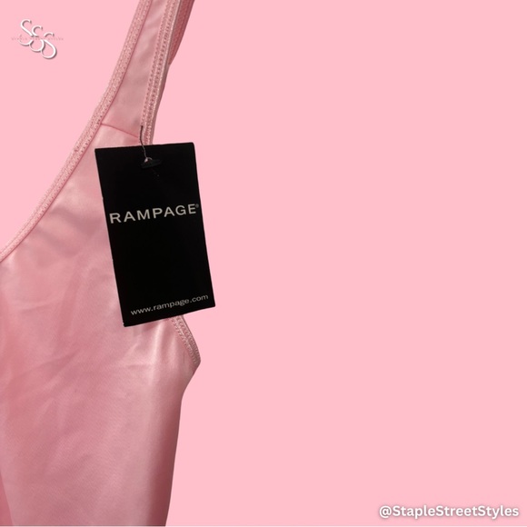 Pink Floral Lace Rampage Tank size small - Picture 4 of 4